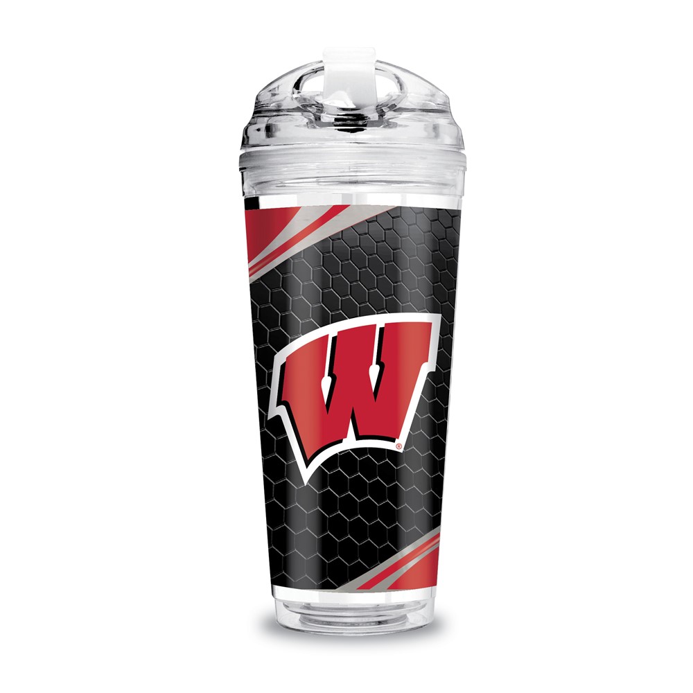 NCAA University of Wisconsin 24 oz Double Wall Acrylic Tumbler