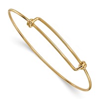 1/20 14K Gold Filled 1.65mm Expandable Bangle Bracelet view 1
