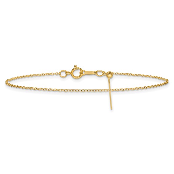 1/20 14K Gold Filled 1.15mm Adjusable Add-a-Bead Cable 8in Bracelet