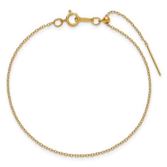 1/20 14K Gold Filled 1.15mm Adjusable Add-a-Bead Cable 8in Bracelet