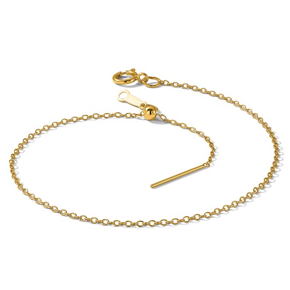 1/20 14K Gold Filled 1.15mm Adjusable Add-a-Bead Cable 8in Bracelet