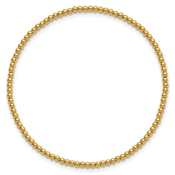 1/20 14K Gold Filled 2.0mm Beaded 6.5 Inch Stretch Bracelet