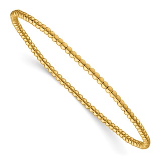 1/20 14K Gold Filled 2.0mm Beaded 6.5 Inch Stretch Bracelet