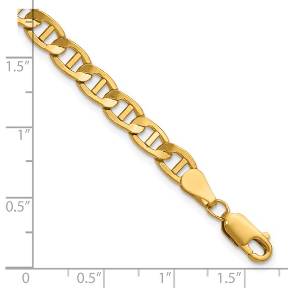 1/20 14K Gold Filled 5.40mm Mariner Link 6.5in with 1in ext. Bracelet