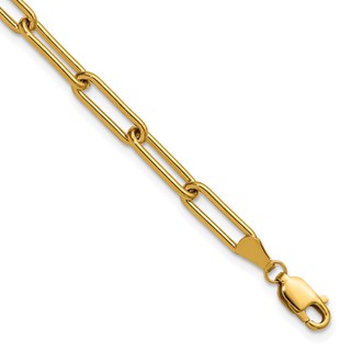 1/20 14K Gold Filled 4.10mm Paperclip Link 6.5in with 1in ext. Bracelet
