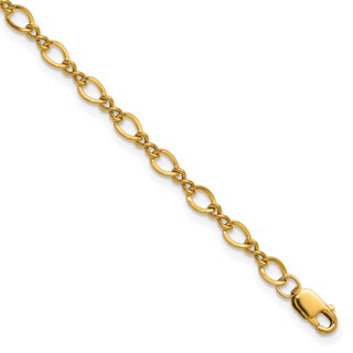 1/20 14K Gold Filled 3.50mm Fancy Figaro 6.5in with 1in ext. Bracelet