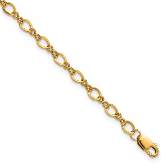 1/20 14K Gold Filled 3.50mm Fancy Figaro 6.5in with 1in ext. Bracelet