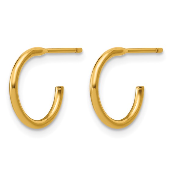 Gold Filled 1.3mm C-Hoop Earrings