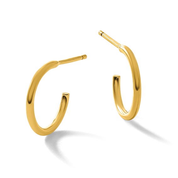 Gold Filled 1.3mm C-Hoop Earrings