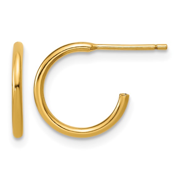 Gold Filled 1.3mm C-Hoop Earrings