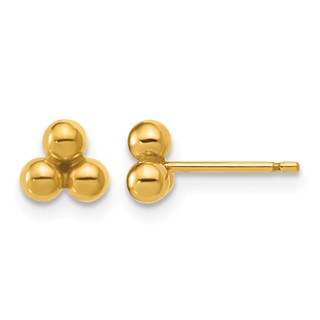 1/20 14K Gold Filled 3 Ball Post Earrings
