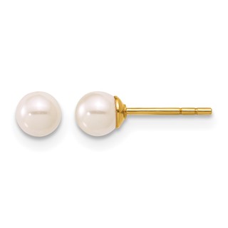 Gold Filled Simulated Pearl Post Earrings