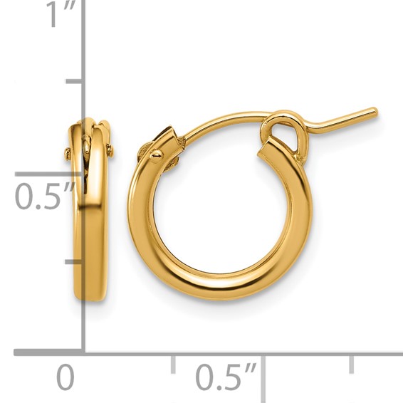 Gold Filled 2.3mm Hoop Earrings