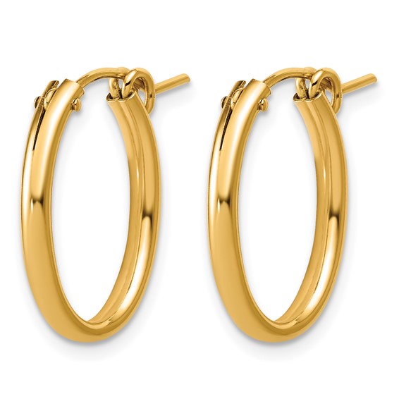 Gold Filled Oval Hoop Earrings