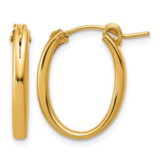 Gold Filled Oval Hoop Earrings