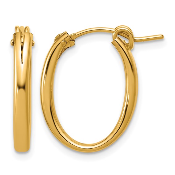 Gold Filled Oval Hoop Earrings