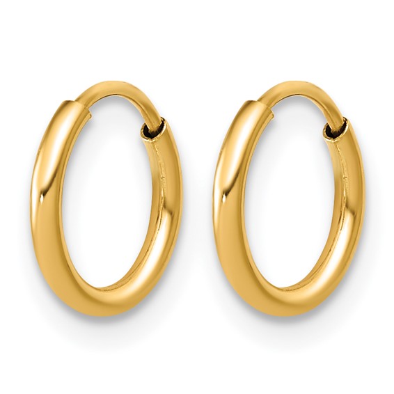 Gold Filled 1.3mm Endless Hoop Earrings