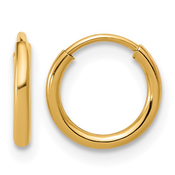 Gold Filled 1.3mm Endless Hoop Earrings