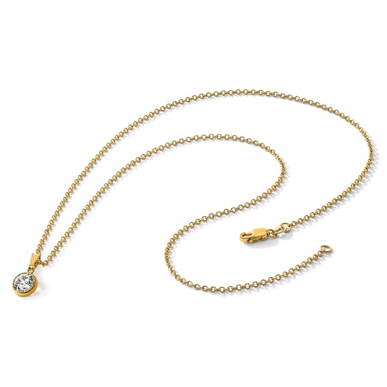 1/20 14K Gold Filled 6.75mm CZ Bezel Pendant