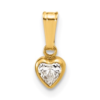 Gold Filled CZ Heart Pendant