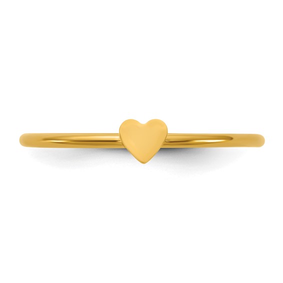 1/20 14K Gold Filled Heart 1.0mm Stacking Ring