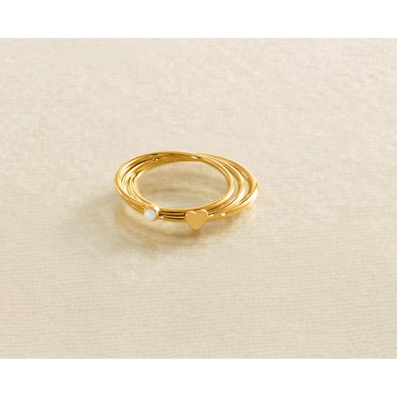 1/20 14K Gold Filled Heart 1.0mm Stacking Ring