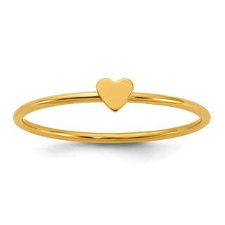 1/20 14K Gold Filled Heart 1.0mm Stacking Ring