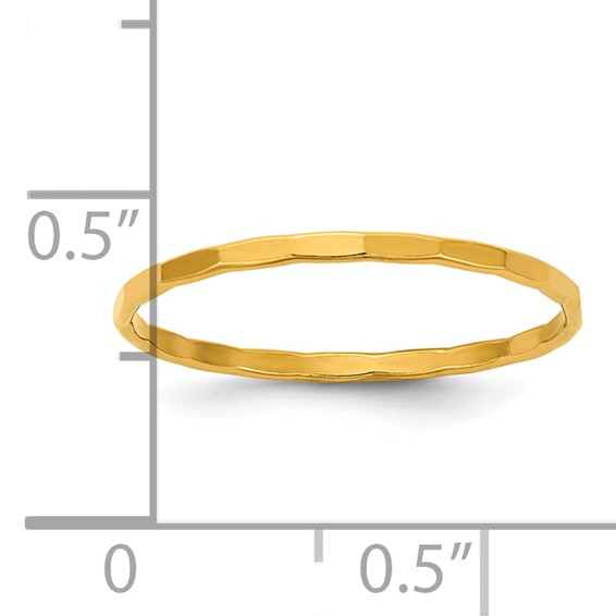 1/20 14K Gold Filled Hammered 1.25mm Stacking Ring