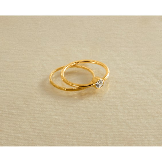 1/20 14K Gold Filled Hammered 1.25mm Stacking Ring