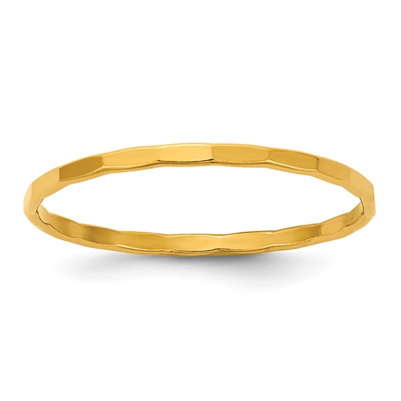 1/20 14K Gold Filled Hammered 1.25mm Stacking Ring