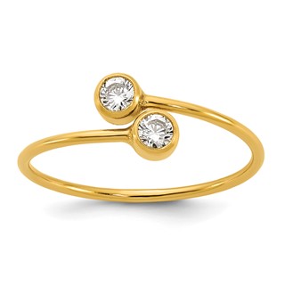 1/20 14K Gold Filled CZ 1.0mm Adjustable Ring