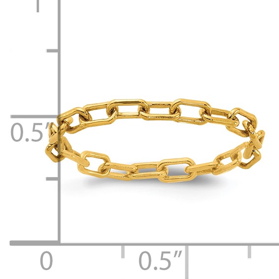 1/20 14K Gold Filled 2.40mm Paperclip Link Chain Ring-Size 5.75-6.75