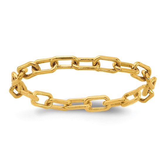 1/20 14K Gold Filled 2.40mm Paperclip Link Chain Ring-Size 5.75-6.75