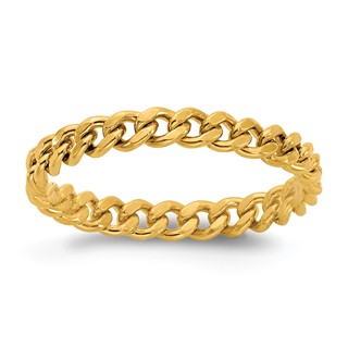 1/20 14K Gold Filled 2.90mm Curb Link Chain Ring-Size 5-6