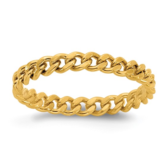 1/20 14K Gold Filled 2.90mm Curb Link Chain Ring-Size 5-6