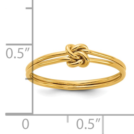 1/20 14K Gold Filled Double Love Knot 2.0mm Ring