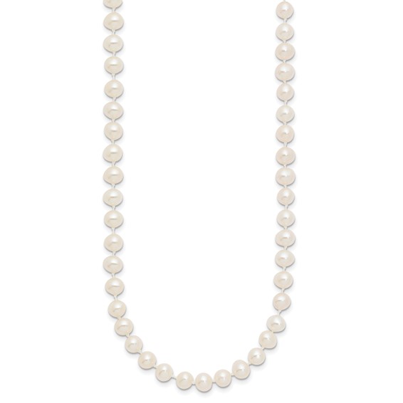 Gold Filled Near Round Freshwater Pearl Necklace