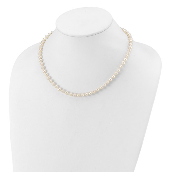 Gold Filled Near Round Freshwater Pearl Necklace