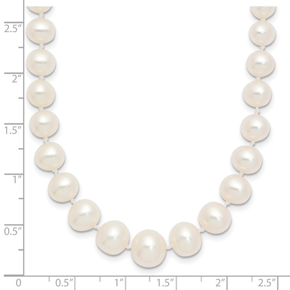 1/20 14K Gold Filled 4-8mm White FWC Pearl Graduated 18in Necklace