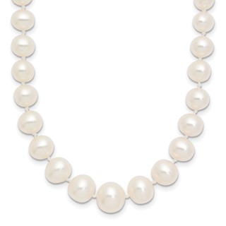 1/20 14K Gold Filled 4-8mm White FWC Pearl Graduated 18in Necklace