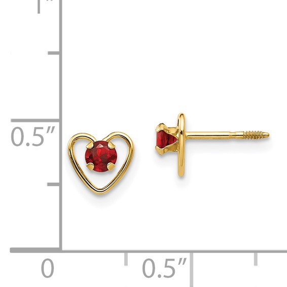 Madi K Birthstone Heart Earrings