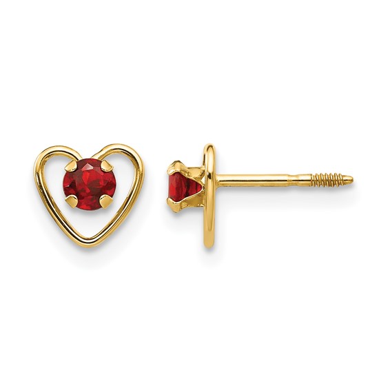 Madi K Birthstone Heart Earrings