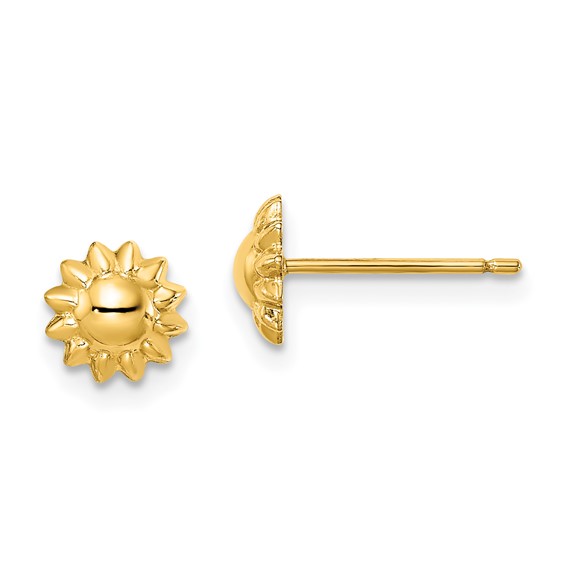 14k Madi K Sunflower Childrens Post Earrings