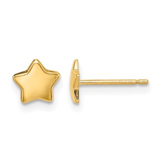 Gold Children's Star Earrings