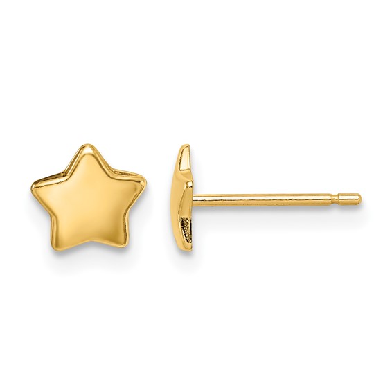 Gold Children's Star Earrings