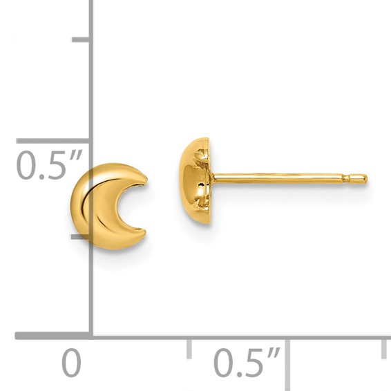 14k Madi K Moon Childrens Post Earrings