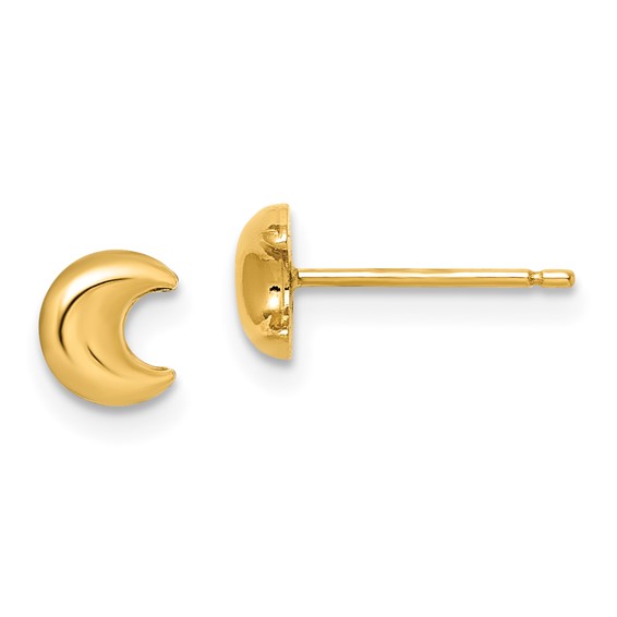 14k Madi K Moon Childrens Post Earrings