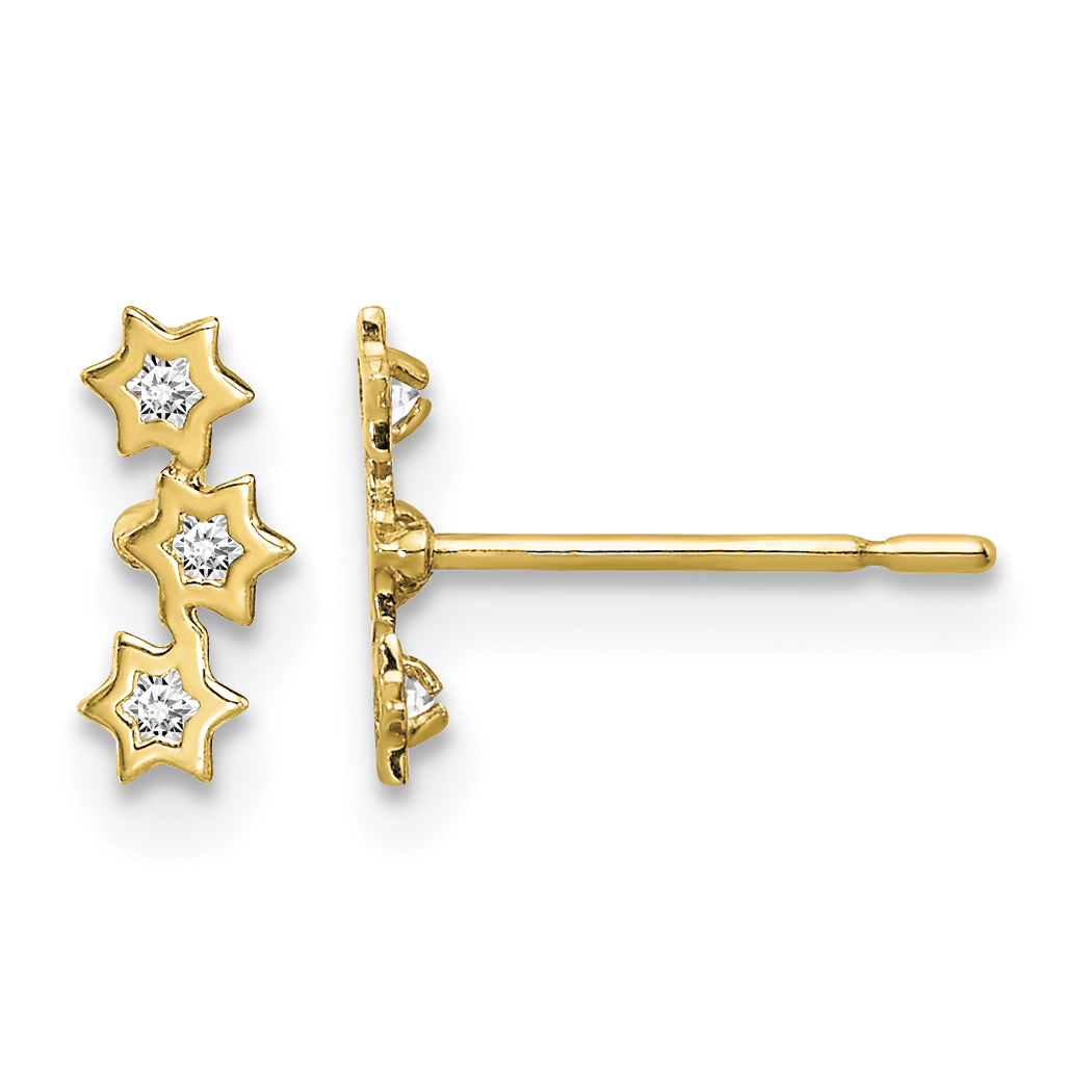14k Madi K Stars CZ Earrings (GK1025)