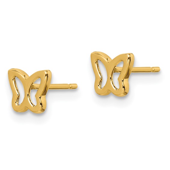 14k Madi K Cut-out Butterfly Childrens Post Earrings