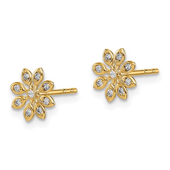 14k Madi K CZ Flower Childrens Post Earrings